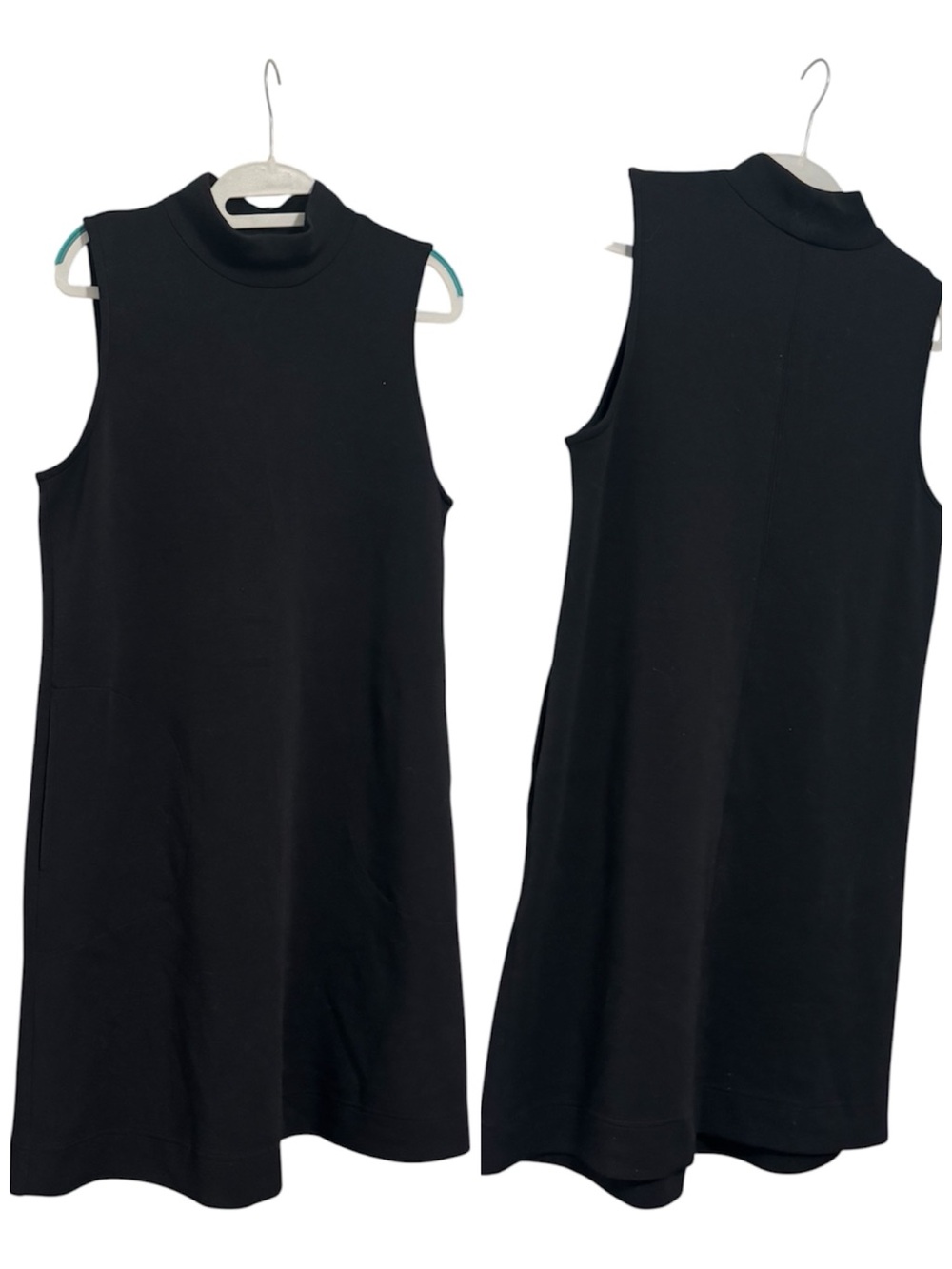 SPANX Black Air Essentials Mock Neck Sleeveless Dress - Picture 12 of 15
